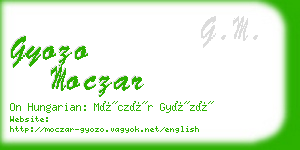 gyozo moczar business card